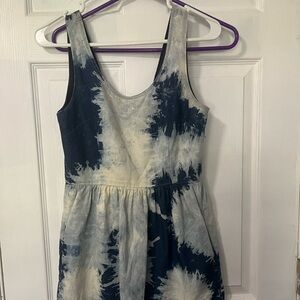 American Eagle tye-die denim mini dress